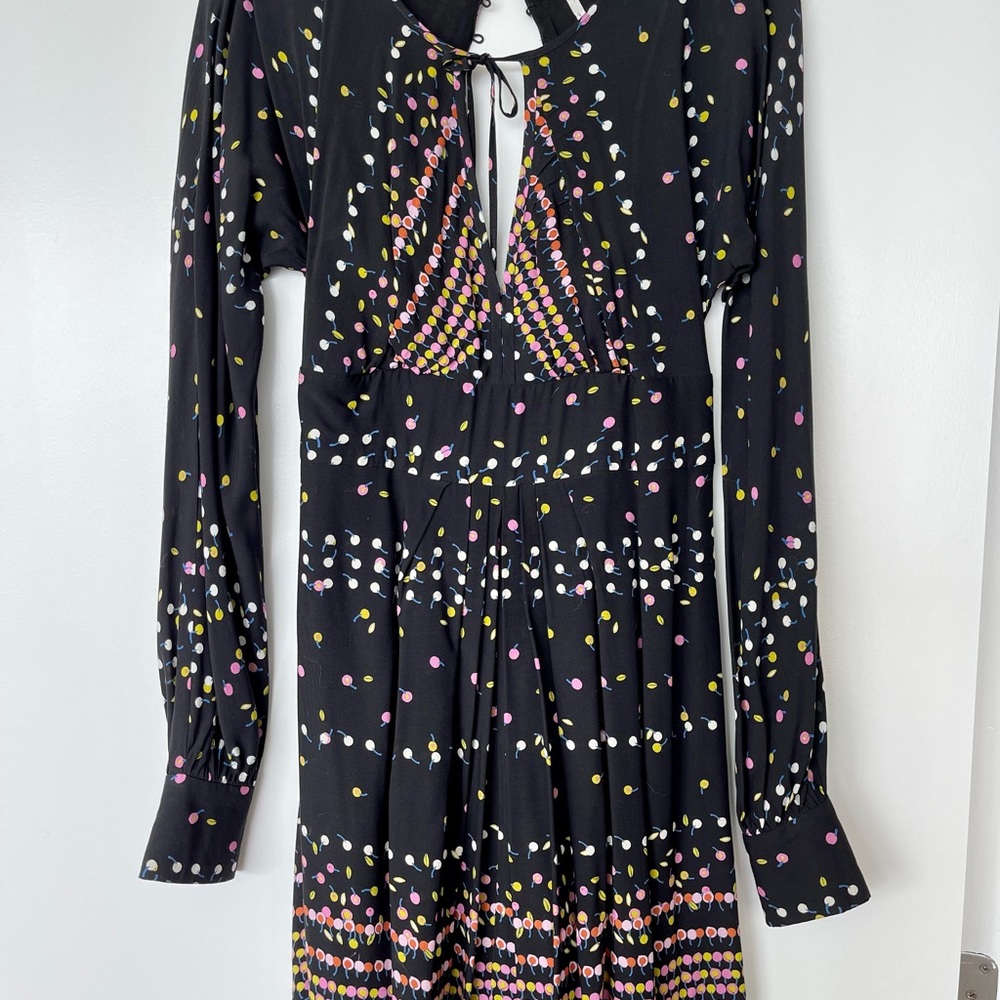 Women Free People Long Sleeve Open Back Mini Dress